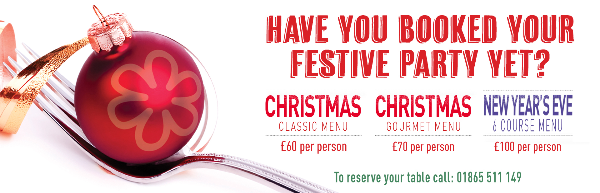 Festive Menus for 2018